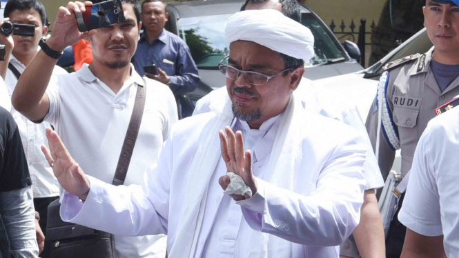 Rizieq Syihab di Polda Metro Jaya