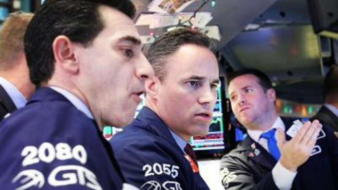 Pialang di Bursa Wall Street.