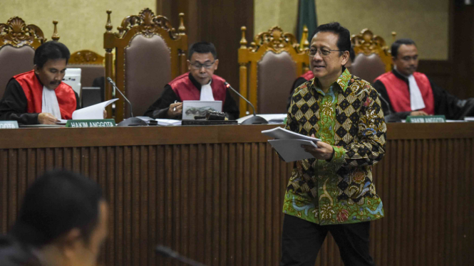 Pembacaan Nota Pembelaan Irman Gusman.