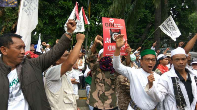Demo GNPF MUI dan FPI di Kawasan Ragunan