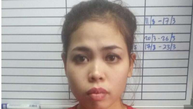 Siti Aisyah, WNI yang menjadi tersangka pembunuh Kim Jong-nam. 
