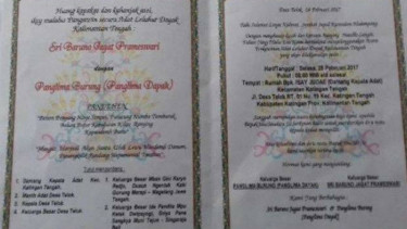 Undangan pernikahan Panglima Burung dan Titisan Nyi Roro Kidul