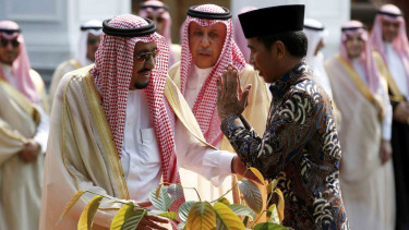 Penanaman Pohon Raja Salman di Istana Kepresidenan