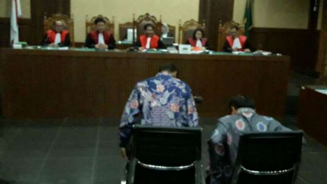 Sidang kasus korupsi e-KTP dengan terdakwa Irman dan Sugiharto.