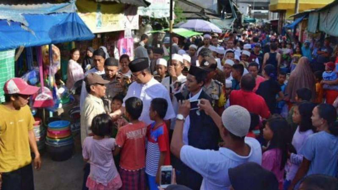 Anies Baswedan di Lagoa, Koja, Jakarta Utara, Minggu, 12 Maret 2017.