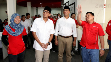 Anies-Sandi Kunjungi VIVA.co.id