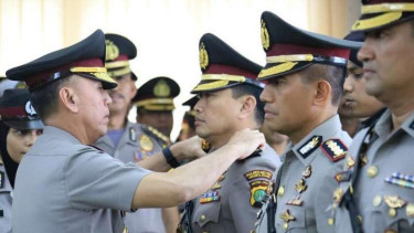 Kapolda Metro Jaya, Irjen Pol M Iriawan saat lantik Kapolres baru se-Jakarta.