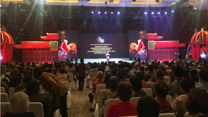 Perayaan Cap Go Meh yang digelar komunitas Tionghoa di Jiexpo Kemayoran, Minggu (19/3/2017).