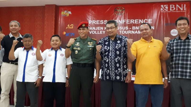 Konferensi pers turnamen voli Kopassus