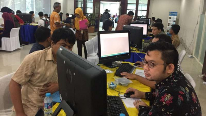 Pelayanan pajak di kantor pusat Direktorat Jenderal Pajak di Kementerian Keuangan, Jakarta.