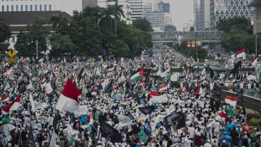 Aksi 313 di Bundaran Patung Kuda Jakarta, 31 Maret 2017.
