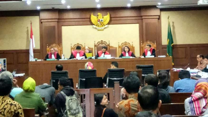 Ilustrasi suasana sidang kasus korupsi di Pengadilan Tipikor