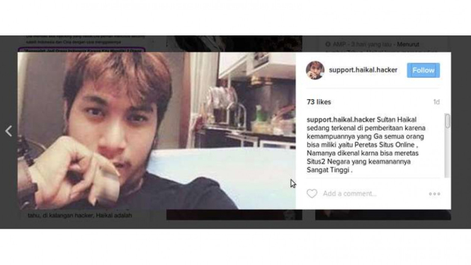 Sultan Haikal, hacker Indonesia yang meretas situs Tiket.com. Akibat ulahnya, tiket.com merugi hingga Rp4,1 miliar