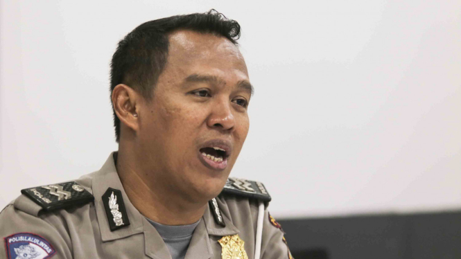 Aiptu Sunaryanto saat berkunjung ke kantor VIVA.co.id di Jakarta
