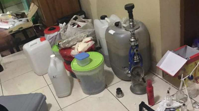 Bahan pembuat sabu yang disita BNN.
