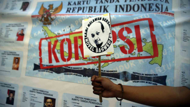 Aksi dukungan untuk penyidik KPK Novel Baswedan beberapa waktu lalu