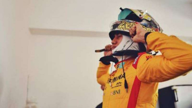 Pembalap Tim Pertamina Arden, Sean Gelael.