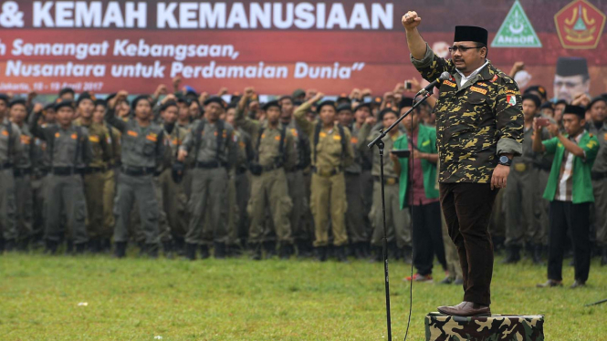 Apel Kebangsaan Banser NU beberapa waktu lalu.