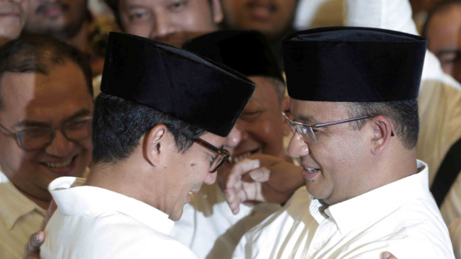 Sandiaga Uno dan Anies Baswedan