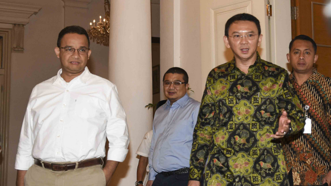 Anies Baswedan dan Basuki Tjahaja Purnama 