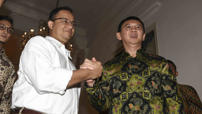 Anies Baswedan dan Basuki Tjahaja Purnama.