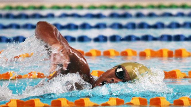 Pertandingan renang 400 meter gaya bebas di Festival Akuatik 2017
