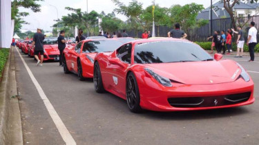 Acara Ferrari Festival of Speed di BSD, Tangerang Selatan.