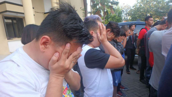 Ilustrasi pelaku pesta seks gay yang diamankan polisi
