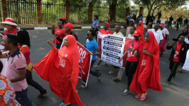 Demonstrasi agar para perempuan Chibok yang diculik Boko Haram dibebaskan