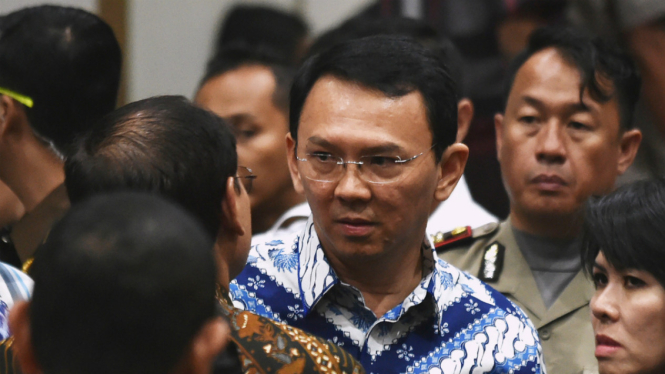 Basuki Tjahaja Purnama atau Ahok sebelum menjalani masa tahanan beberapa waktu lalu. 