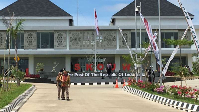Pos Perbatasan Indonesia-Papua Nugini di Skow, Jayapura, Papua.