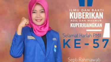 Septi Rahmawati, Ketua Korp Puteri PMII Periode 2017-2019.