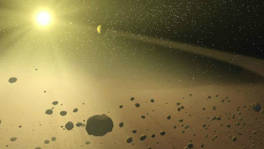 Ilustrasi bintang 'megastruktur alien'.