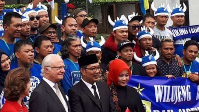 Raja dan Ratu Swedia di Bandung.
