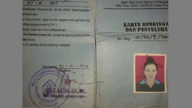 Kartu pembebasan bersyarat Corby.