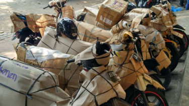 Pengiriman motor mudik melalui jasa aplikasi