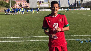 Egy Maulana Vikri saat membela timnas U-19.
