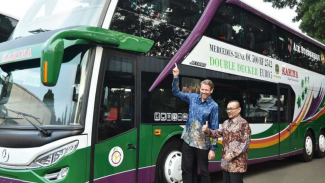 Bus Double Decker Siap Layani Pemudik ke Jawa Timur