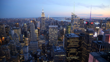 Pemandangan gedung Kota New York.
