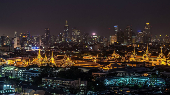 Pemandangan Bangkok, Thailand.