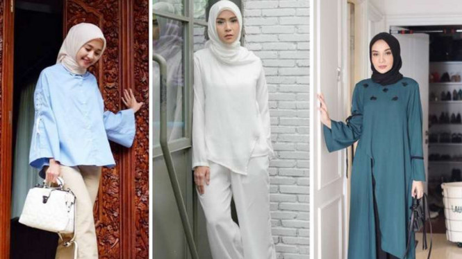 Gaya busana muslim selebriti.