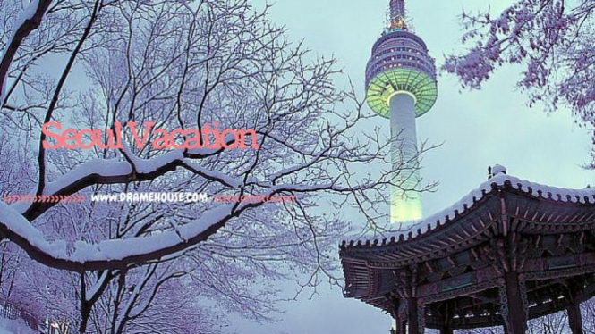 Ilustrasi wisata Korea Selatan.