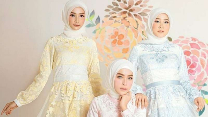 Ilustrasi busana Lebaran.