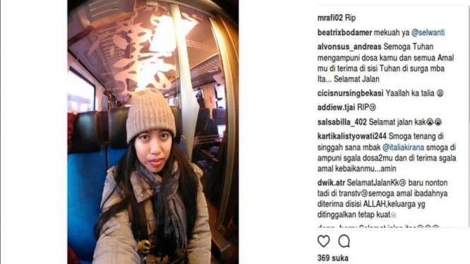 Italia Chandra Kirana semasa hidup.