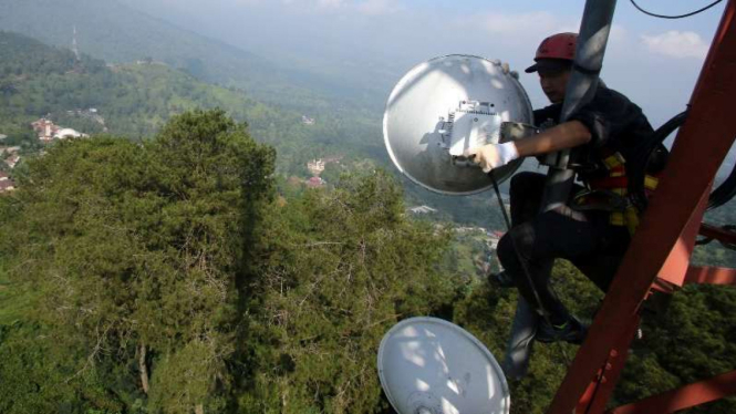 Menara BTS milik XL Axiata.