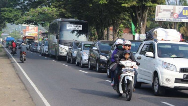 Arus mudik via Jalur Limbangan dan Kadungora Garut mulai padat