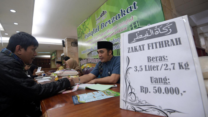 Zakat Fitrah di Masjid Istiqlal/Ilustrasi.