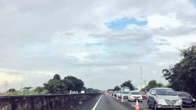 contraflow di Tol Cikampek/Ilustrasi.