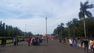 Monas saat Lebaran