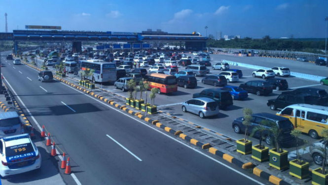 Ilustrasi/GT Cikarang Utama, Tol Jakarta-Cikampek.